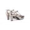 Women's Sandals Gray Leather Buckle Platform 302549,95 €
