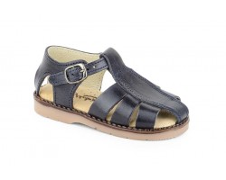 Sandalias Niño Piel Vaquetilla Marino Hebilla 3129 44,95 €