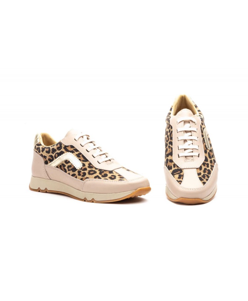 Deportivos Mujer Piel Leopardo Beige 3155 54,95 €
