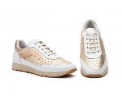 Deportivos Mujer Piel Platino Blanco Cordones 3163 54,95 €