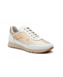 Deportivos Mujer Piel Platino Blanco Cordones 3163 54,95 €