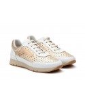 Deportivos Mujer Piel Platino Blanco Cordones 3163 54,95 €