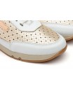 Deportivos Mujer Piel Platino Blanco Cordones 3163 54,95 €