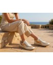 Deportivos Mujer Piel Platino Blanco Cordones 3163 54,95 €