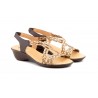 Sandalias Mujer Trenzado Piel Metalizado Elástico Cuña 323 44,95 €