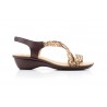 Sandalias Mujer Trenzado Piel Metalizado Elástico Cuña 323 44,95 €