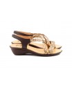 Sandalias Mujer Trenzado Piel Metalizado Elástico Cuña 323 44,95 €