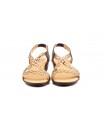 Sandalias Mujer Trenzado Piel Metalizado Elástico Cuña 323 44,95 €