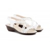 Women's Braided Leather Sandals Metallic Elastic Wedge 32344,95 €