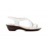 Women's Braided Leather Sandals Metallic Elastic Wedge 32344,95 €