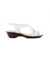 Women's Braided Leather Sandals Metallic Elastic Wedge 32344,95 €