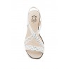 Women's Braided Leather Sandals Metallic Elastic Wedge 32344,95 €