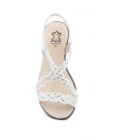 Women's Braided Leather Sandals Metallic Elastic Wedge 32344,95 €