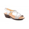 Women's Braided Leather Sandals Metallic Elastic Wedge 32344,95 €