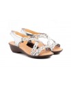 Women's Braided Leather Sandals Metallic Elastic Wedge 32344,95 €