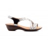Women's Braided Leather Sandals Metallic Elastic Wedge 32344,95 €