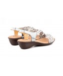 Women's Braided Leather Sandals Metallic Elastic Wedge 32344,95 €