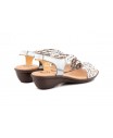 Women's Braided Leather Sandals Metallic Elastic Wedge 32344,95 €