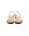 Women's Braided Leather Sandals Metallic Elastic Wedge 32344,95 €