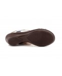 Women's Braided Leather Sandals Metallic Elastic Wedge 32344,95 €