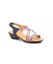 Women's Braided Leather Sandals Metallic Elastic Wedge 32344,95 €