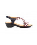 Women's Braided Leather Sandals Metallic Elastic Wedge 32344,95 €