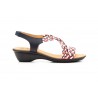 Women's Braided Leather Sandals Metallic Elastic Wedge 32344,95 €