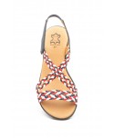 Women's Braided Leather Sandals Metallic Elastic Wedge 32344,95 €