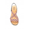 Women's Braided Leather Sandals Metallic Elastic Wedge 32344,95 €