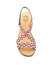 Women's Braided Leather Sandals Metallic Elastic Wedge 32344,95 €