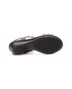 Women's Braided Leather Sandals Metallic Elastic Wedge 32344,95 €
