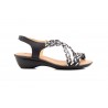 Women's Braided Leather Sandals Metallic Elastic Wedge 32344,95 €