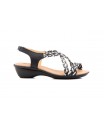 Women's Braided Leather Sandals Metallic Elastic Wedge 32344,95 €