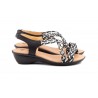Women's Braided Leather Sandals Metallic Elastic Wedge 32344,95 €