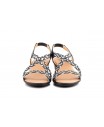 Women's Braided Leather Sandals Metallic Elastic Wedge 32344,95 €