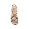 Women's Braided Leather Sandals Metallic Elastic Wedge 32344,95 €