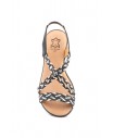 Women's Braided Leather Sandals Metallic Elastic Wedge 32344,95 €