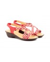 Women's Braided Leather Sandals Metallic Elastic Wedge 32344,95 €