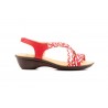 Women's Braided Leather Sandals Metallic Elastic Wedge 32344,95 €
