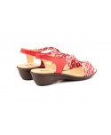 Women's Braided Leather Sandals Metallic Elastic Wedge 32344,95 €