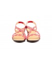 Women's Braided Leather Sandals Metallic Elastic Wedge 32344,95 €