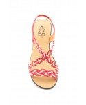 Women's Braided Leather Sandals Metallic Elastic Wedge 32344,95 €