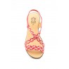 Women's Braided Leather Sandals Metallic Elastic Wedge 32344,95 €