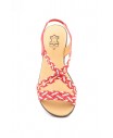 Women's Braided Leather Sandals Metallic Elastic Wedge 32344,95 €