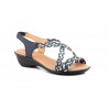 Women's Braided Leather Sandals Metallic Elastic Wedge 32344,95 €