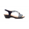 Women's Braided Leather Sandals Metallic Elastic Wedge 32344,95 €