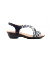 Women's Braided Leather Sandals Metallic Elastic Wedge 32344,95 €
