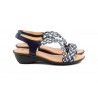 Women's Braided Leather Sandals Metallic Elastic Wedge 32344,95 €