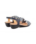 Women's Braided Leather Sandals Metallic Elastic Wedge 32344,95 €