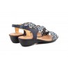 Women's Braided Leather Sandals Metallic Elastic Wedge 32344,95 €